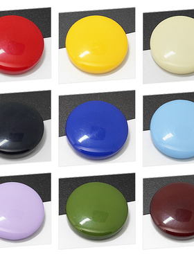 黑色弧面暗眼树脂扣手缝扣红色圆形毛衣扣大衣扣外套开衫纽扣扣子