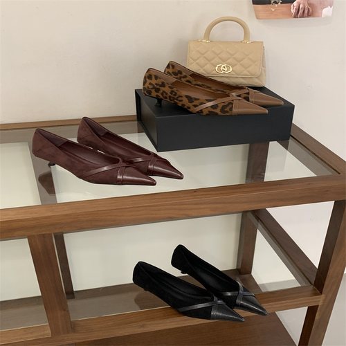 法式尖头细跟鞋高跟鞋女2025新款气质职业通勤单鞋女浅口