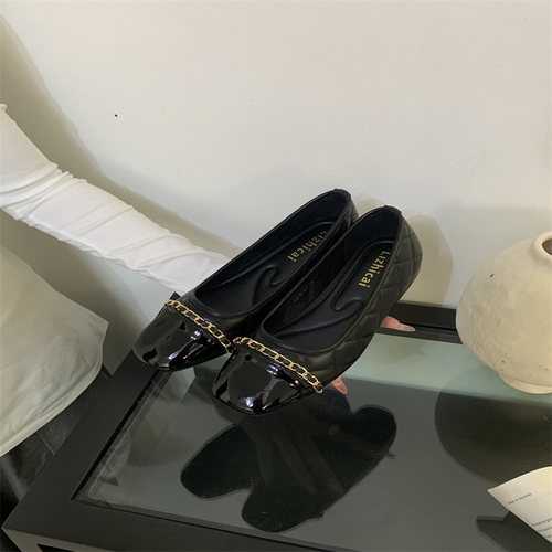 香风单鞋新款2025春款晚风温柔奶奶浅口方头女小香风鞋子