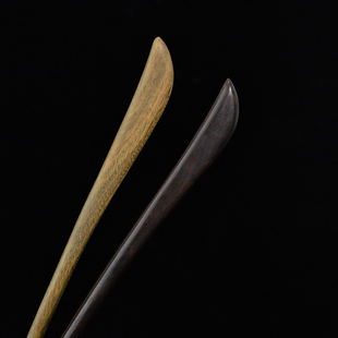 加长绿檀木发簪古风新中式 高端日常通勤木簪 国风女高级感2024新款