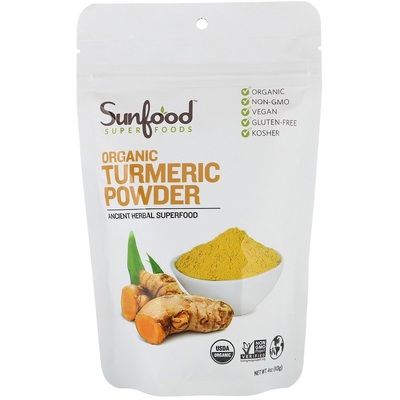 美国 Sunfood turmeric powder 有机姜黄粉 113 克