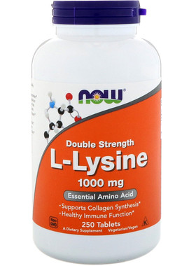 美国 Now Foods  L-lysine 左旋 赖氨酸 片剂1000毫克 250片