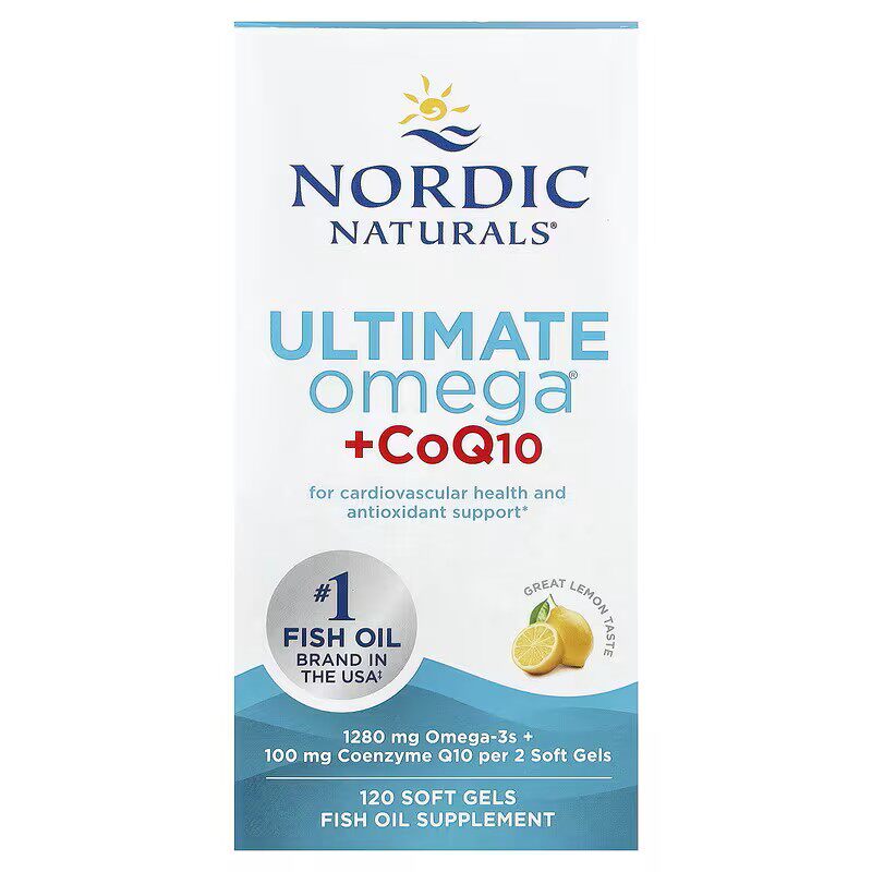 美国 Nordic Ultimate Omega超级欧米茄鱼油+辅酶CoQ10 120粒