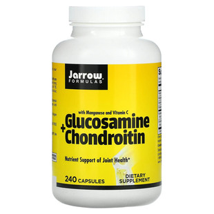 现货Jarrow glucosamine chondroitin葡萄糖胺软骨素锰VC 240粒