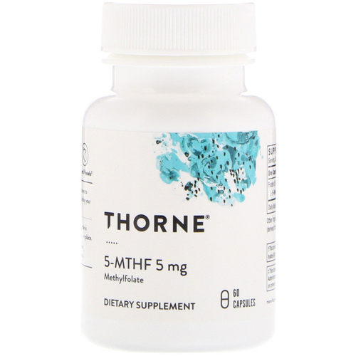美国Thorne Research 5-甲基四氢 活性叶酸 5-MTHF 5mg 60粒