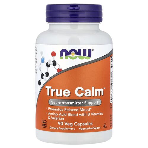 美国NOW foods True Calm γ-氨基丁酸 宁静宝 睡眠宝 90粒