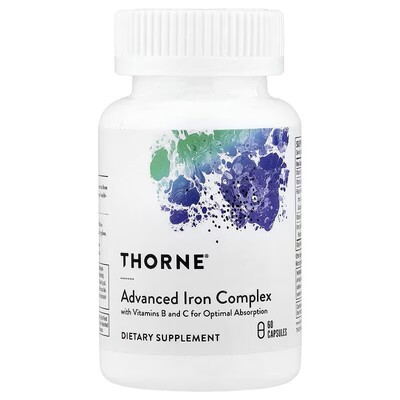 美国Thorne Ferrasorb Iron Complex女性高铁血红蛋白铁辅因子60