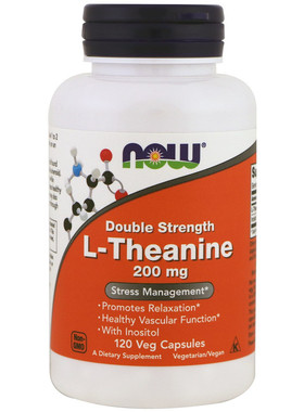美国  Now foods L-Theanine 双倍强度 茶氨酸 200mg*120粒
