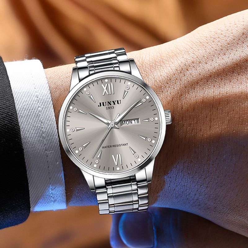 瑞士正品进口机芯全自动机械表男士手表男高档商务双日历夜光防水