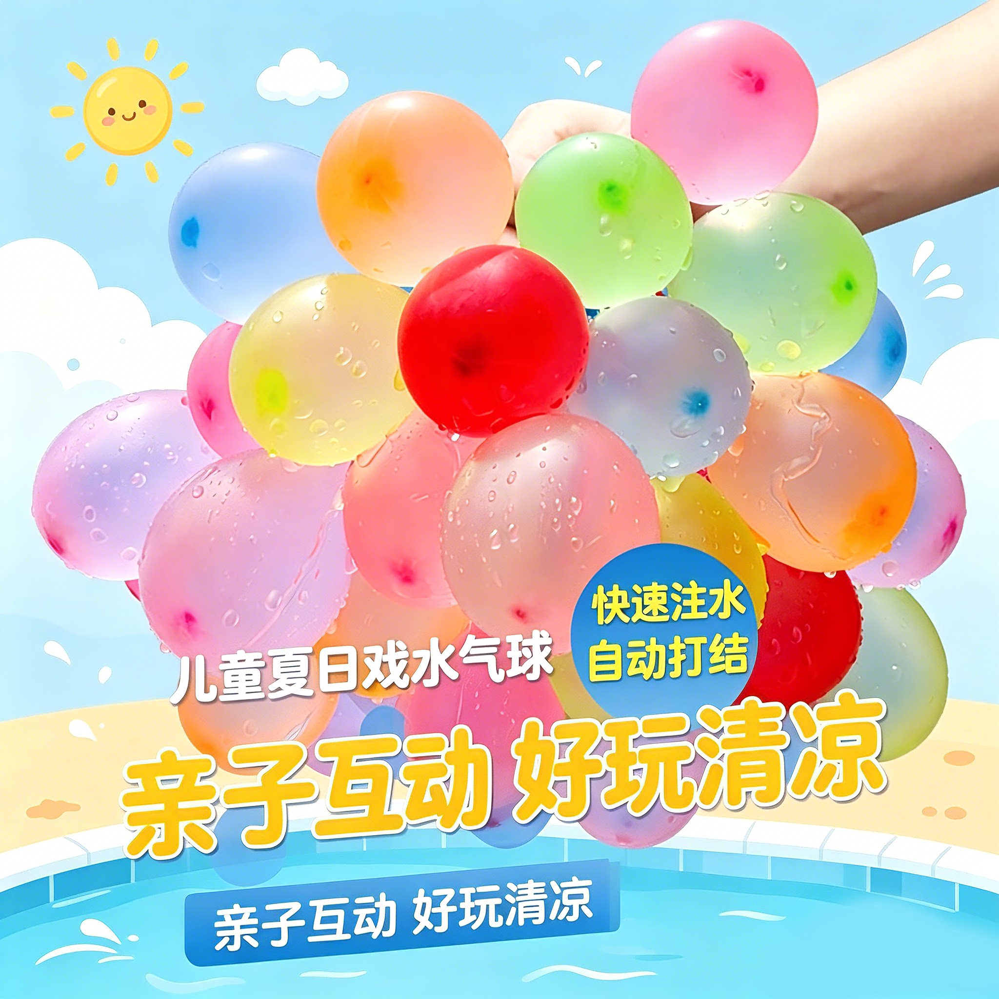 夏日儿童无毒速充水气球打水仗
