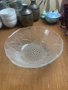 日本回流瓷器水晶玻璃大钵小钵中皿异形清仓二手