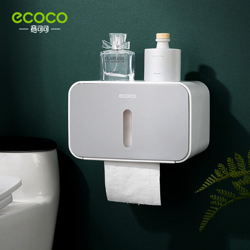免打孔ecoco防水卫生纸盒意可可