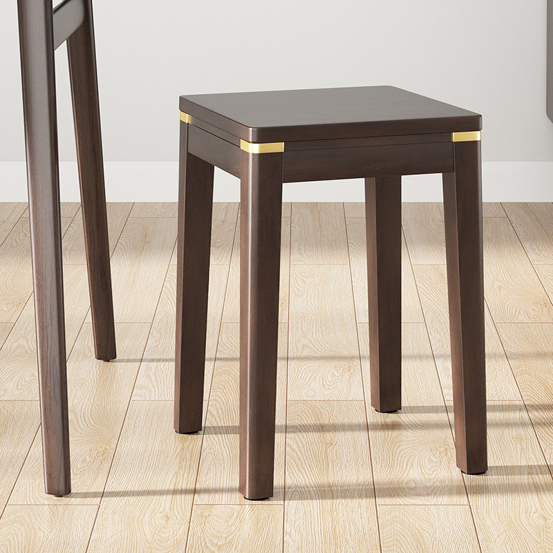 实木凳子可叠放中式客厅家用方凳木凳大人结实网红原木餐凳椅子