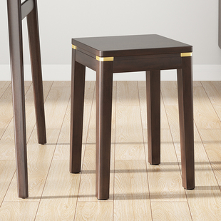 实木凳子可叠放中式客厅家用方凳木凳大人结实网红原木餐凳椅子