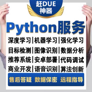 Python代编程深度学习算法代码编写答疑接单跑通指导爬虫调试定制