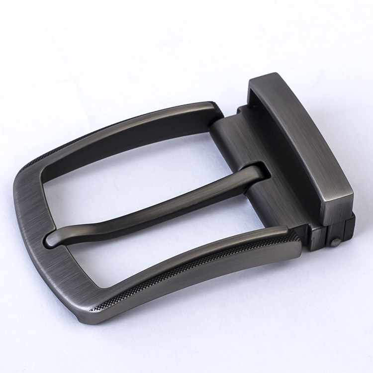 4.0CM针扣皮带扣男裤带扣 皮带头3.8CM无带身宽腰带扣光头黑银色