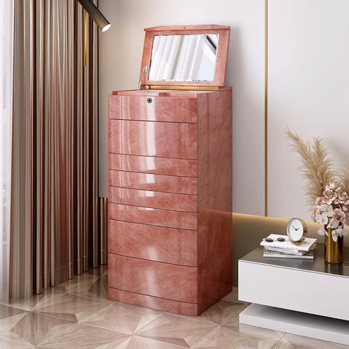 意式轻奢实木落地首饰柜珠宝柜