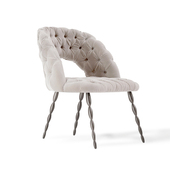 意式 别墅休闲椅洽谈椅 轻奢不锈钢餐椅家用高级感靠背椅设计师款