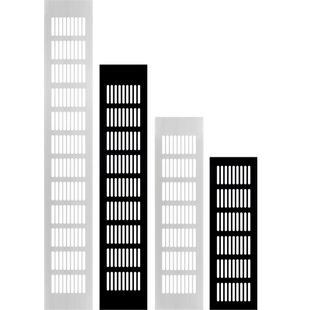 顶耐橱柜门加长透气孔网鞋柜通风条天然气柜门铝合金条形格栅极窄