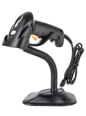 DL-X1012激光条码扫描枪手持带座扫描器自动连续扫码枪带支架巴枪