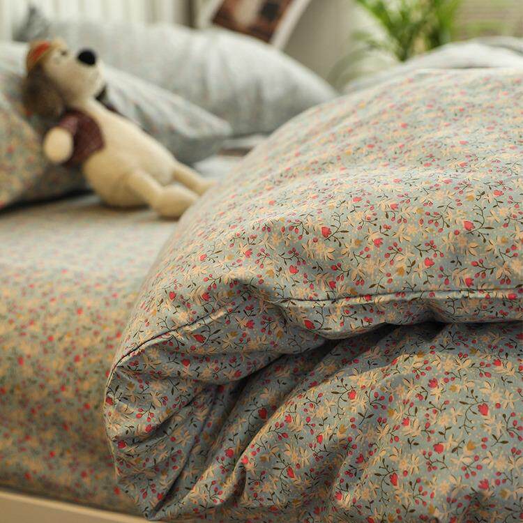 纯棉四件套100全棉碎花床单被套床笠2024新款床上三件套床品ins风