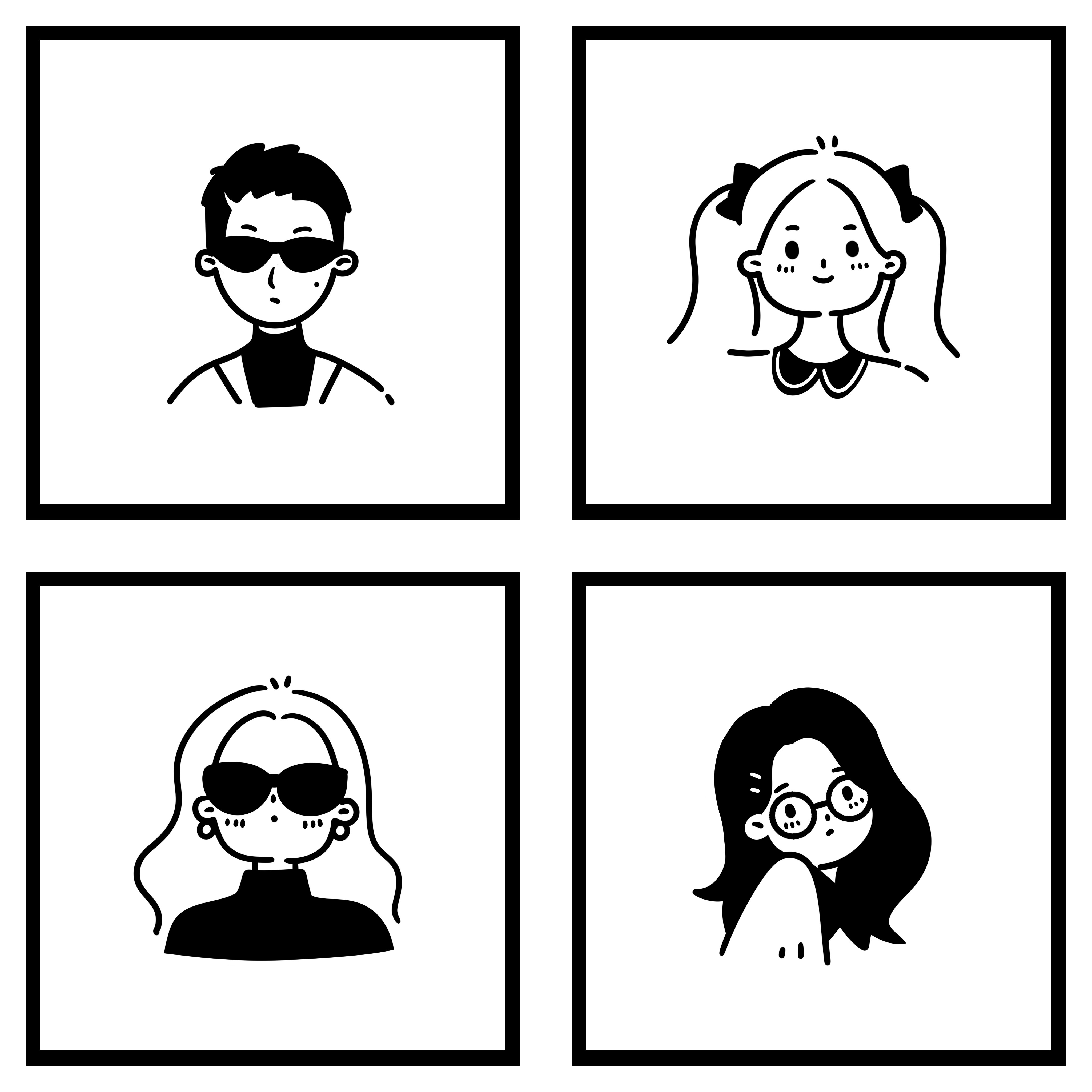 极简头像q版手绘头像定制真人照片转卡通情侣简笔画可爱画像