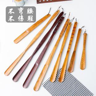 实木鞋拔子长柄胡桃木孕妇穿鞋神器家用木质加长鞋扒不弯腰提鞋器