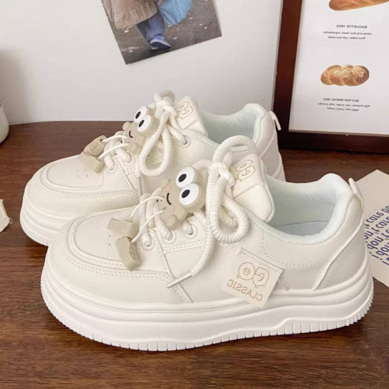 女童运动鞋小白鞋厚底2026年春季新款儿童板鞋女孩面包鞋大童鞋子
