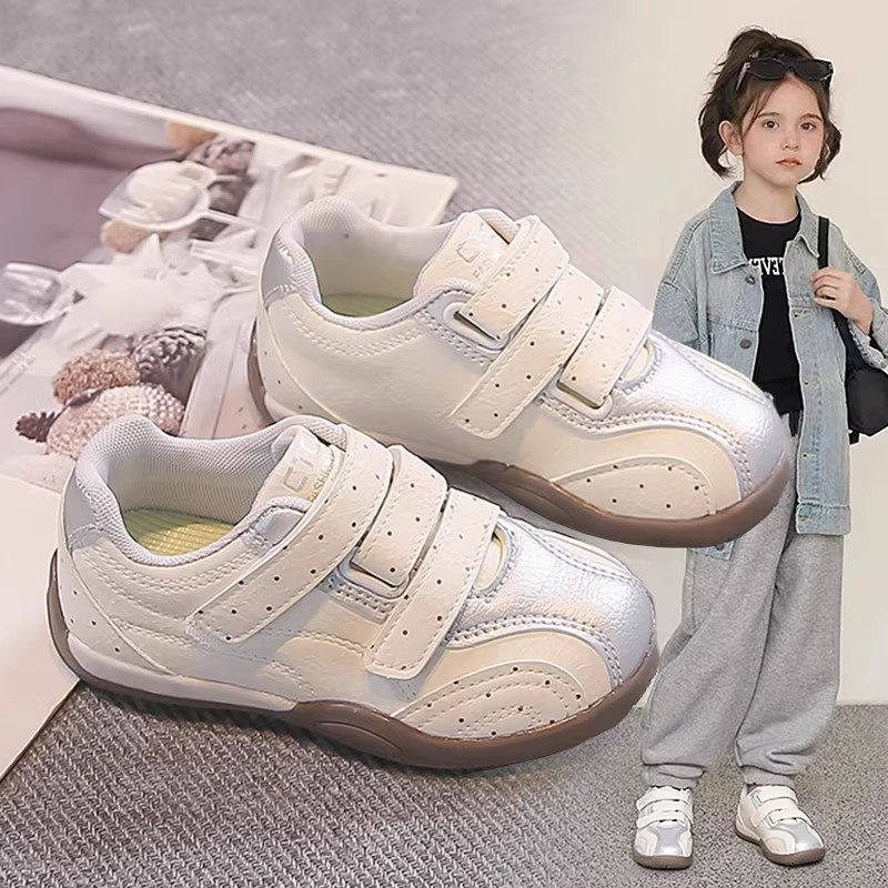 2026春季新款儿童魔术贴休闲鞋男童轻便运动鞋女童百搭平底板鞋潮