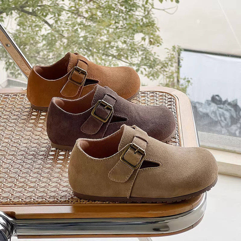 儿童勃肯鞋春秋季新款真皮透气女童小皮鞋男童鞋子宝宝童鞋豆豆鞋