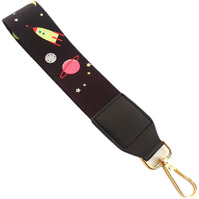 CLUTCH BAG WRIST STRAP NEWSPAPER PENDANT DECORATIVE STRAP COLORFUL FLOWERS HAND STRAP RING KEY LANYARD