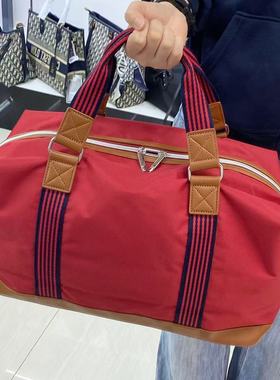 外贸货超亮眼红色考杜拉进口尼龙男女休闲旅行包手提包轻便防水