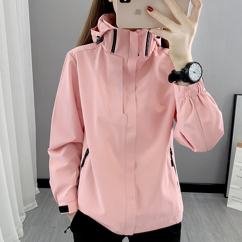 官方正品新款潮流宽松冲锋衣男女运动户外骑行登山服薄款风衣透气