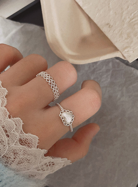 简约冷淡复古港风爱心戒指