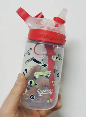 美国contigo康迪克儿童吸管杯防漏喝水杯宝宝水壶夏季果汁杯400ml
