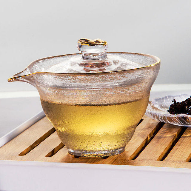 三才碗敬茶碗泡茶盖碗加厚玻璃