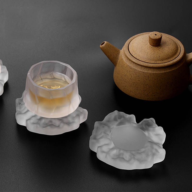 中式茶器莲花茶杯单杯古风杯垫