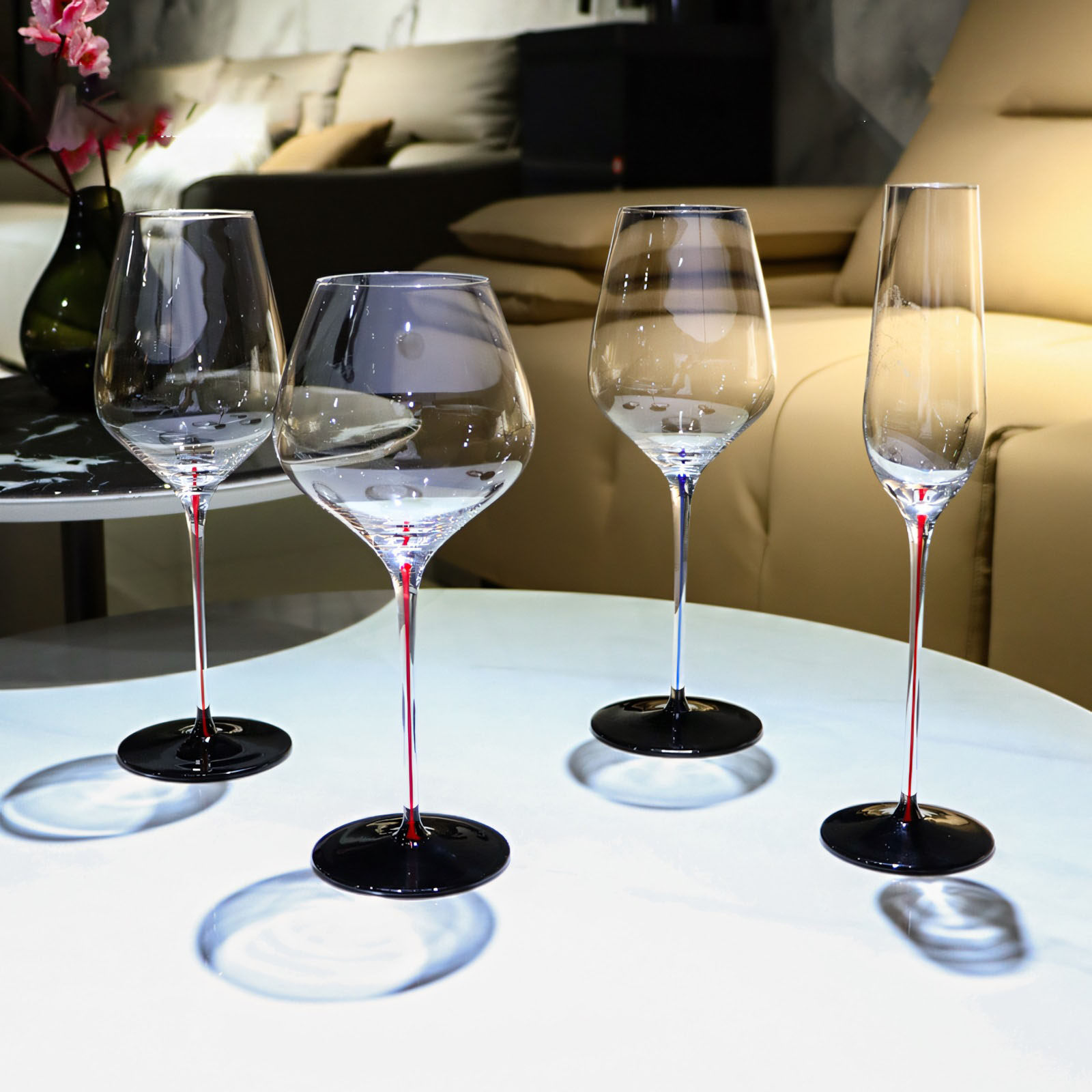 轻奢水晶玻璃红泡酒餐厅香槟