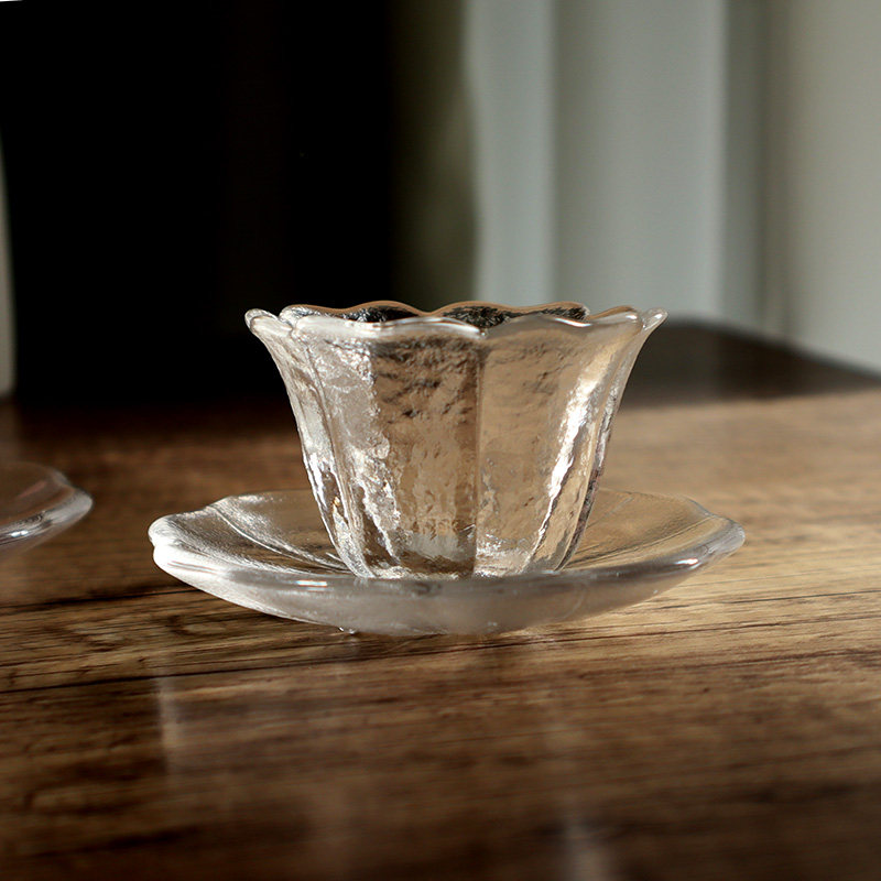 花茶品茗杯透明玻璃茶杯