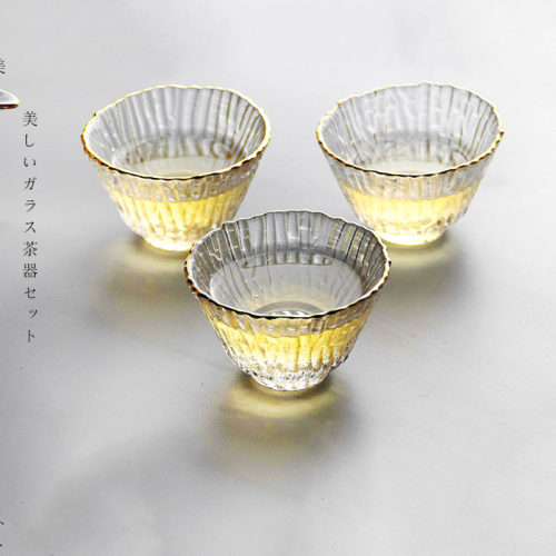 日式金边锤纹清酒杯梅子酒杯果酒白酒杯小杯子米酒一口杯女生茶杯 - 封面