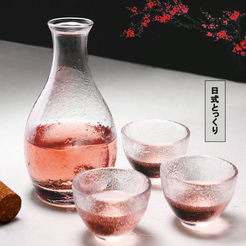 日式玻璃少女小杯子清酒壶果酒杯