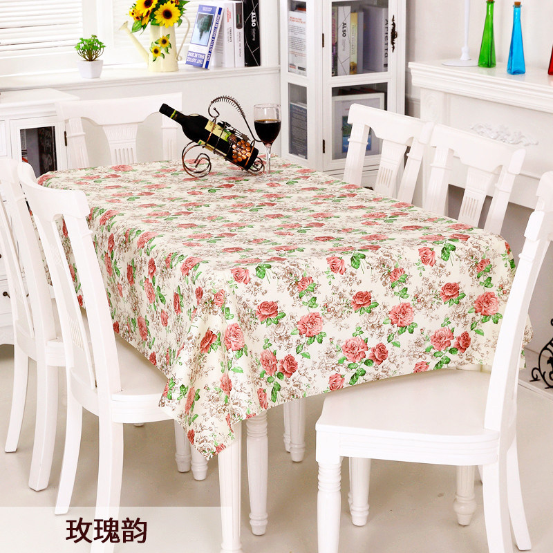 竹月阁欧式田园桌布防水免洗塑料布艺餐桌布PVC台布防油桌垫