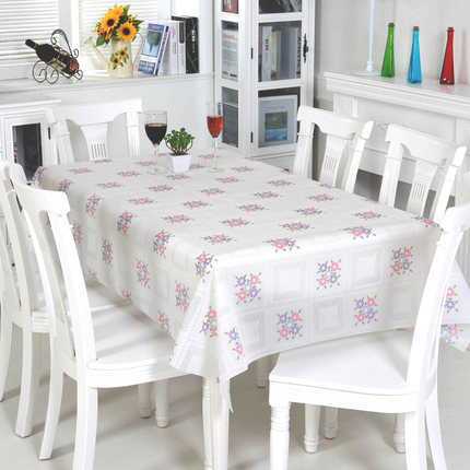 [抢]田园桌布防水布艺免洗塑料餐桌布PVC桌垫台布防油