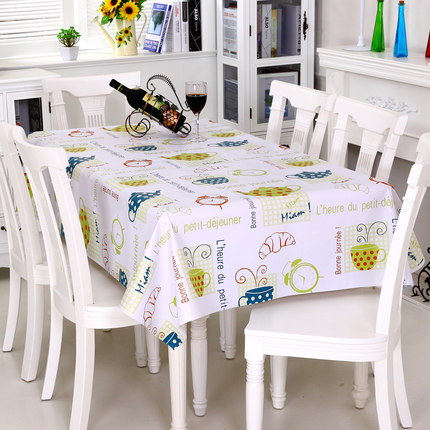 [抢]田园桌布防水布艺免洗塑料餐桌布PVC桌垫台布防油