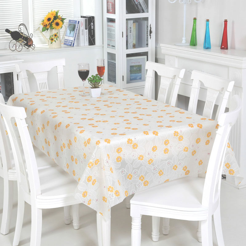 [抢]田园桌布防水布艺免洗塑料餐桌布PVC桌垫台布防油