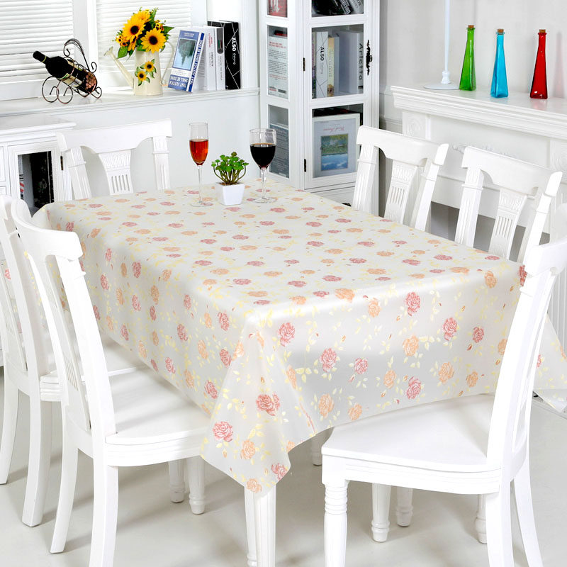 [抢]田园桌布防水布艺免洗塑料餐桌布PVC桌垫台布防油