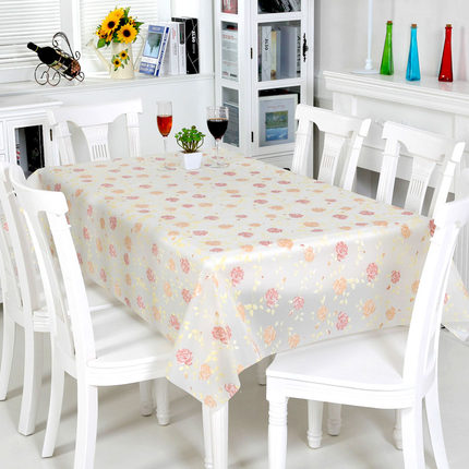 [抢]田园桌布防水布艺免洗塑料餐桌布PVC桌垫台布防油
