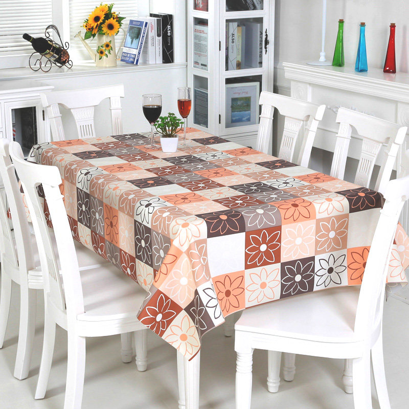 [抢]田园桌布防水布艺免洗塑料餐桌布PVC桌垫台布防油