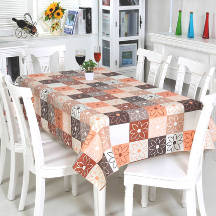 [抢]田园桌布防水布艺免洗塑料餐桌布PVC桌垫台布防油