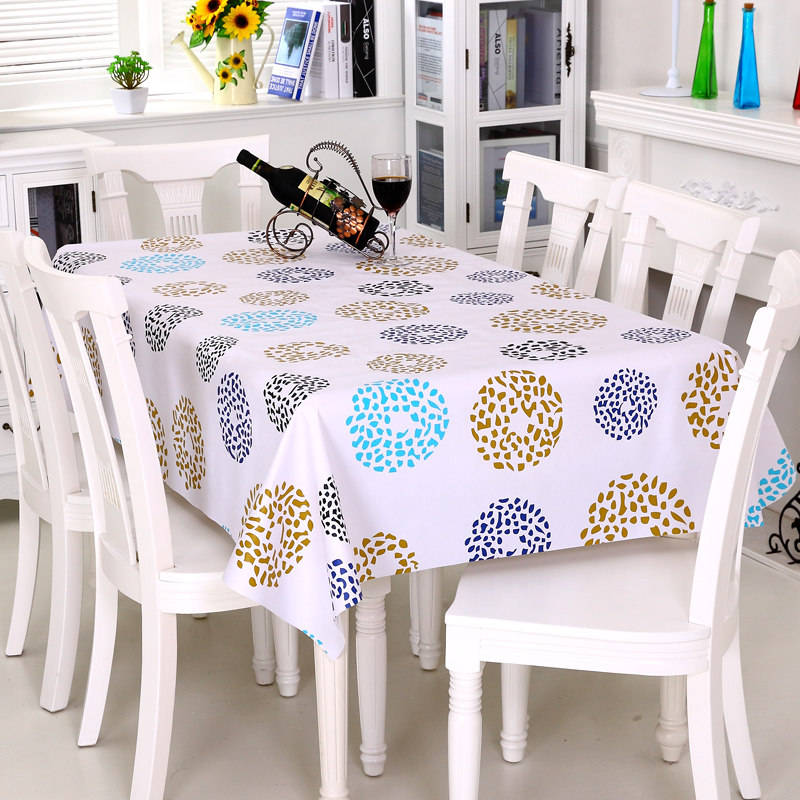 [抢]田园桌布防水布艺免洗塑料餐桌布PVC桌垫台布防油